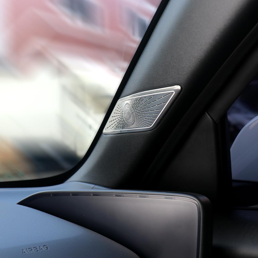 For Hyundai IONIQ 6 2023-2025 Car Turning Stainless Steel A-pillar Tweeter Speaker Cover Trim Automobile Interior Accessories