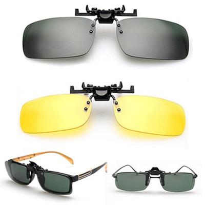 Maxnina Occhiali da sole da guida per occhiali da sole con clip per visione notturna alla moda, unisex, pratici