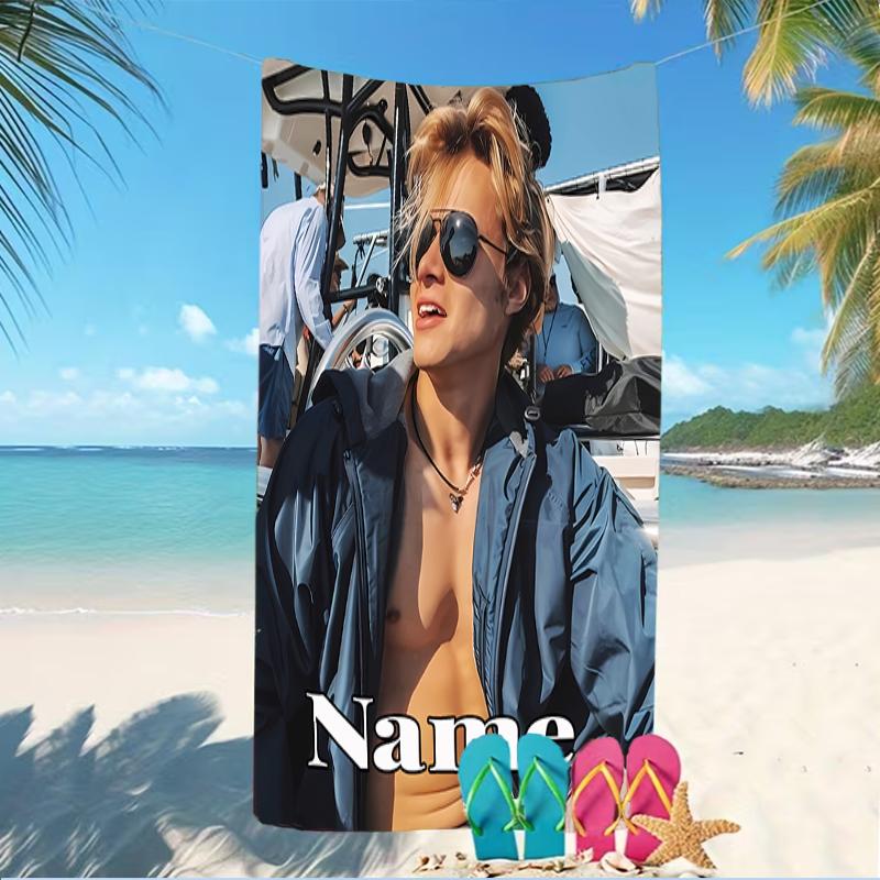 Customizable personalized beach towels Rudy Pankow themed designs.Suitable for the beach, yoga, sports;ideal as beach accessories