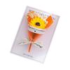 Handmade Mini Flower Bouquet Greeting Card Dried Baby's Breath/Sunflower/Soap Rose Flower Gift Card for Valentine's Day Spring Mother's Day Wedding