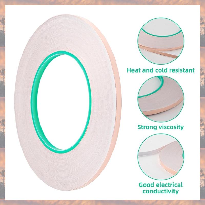 2025 Trend 2PCS Copper Shielding Tape 1/4Inch X 164Ft, Copper Foil Tape & Copper Shielding Tape For Copper Tape Conductive Adhes
