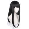 Anime Mitaka Asa Schwarze Lange Gerade Perücke Cosplay Chainsaw Man Damen Kostüm Hitzebeständige Haarperücke für Party Halloween