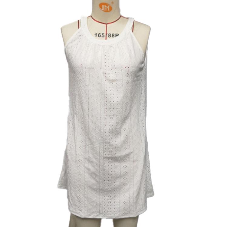 European and American Women's Sleeveless Halter Neck Beach Dress Cover-up