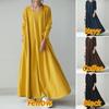 Women's Streetwear Patchwork Long Sleeve V-Neck Dress