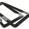 Carbon Fiber License Plate Frames Heavy Duty Car Auto Tag Holder Cover Rattle-Proof Front and Rear Plate Mounting Kit