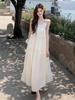 Spring 2026 French Holiday 3D Floral Tiered Camisole Dress for Women
