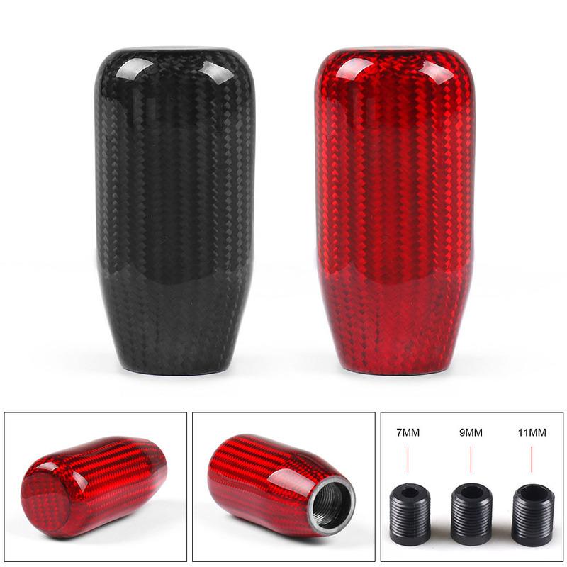 Racing Real Carbon Fiber Gear Shift knob Manual Transmission Shifter Lever Knob Round Ball Shape Handle Knob