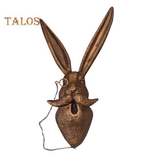 

Винтажная голова животного, настенное украшение, домашний офис, гостиная, настенное искусство, смоляная фигурка медведя, лисы, мыши, оленя, кролика, статуя, скульптура, настенный орнамент Rabbit