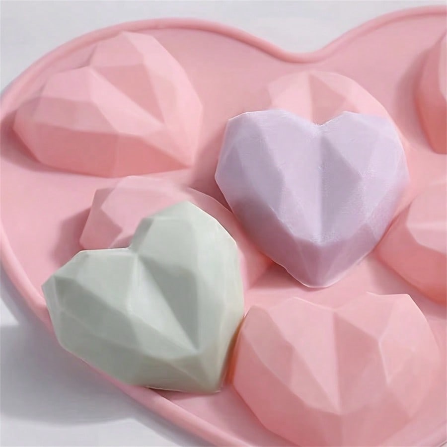 Heart-Shaped Silicone Mold - Perfect for Fondant, Chocolate, Cake Decoration, Soap Making, and Candle Crafting