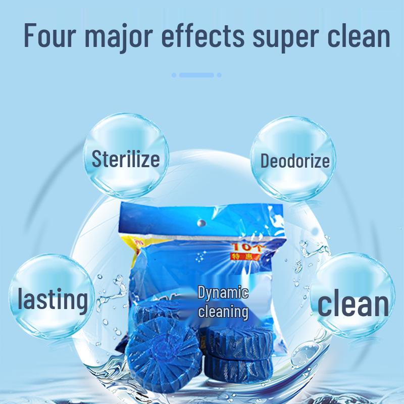 Toilet Bowl Cleaner with Jasmine Fragrance - Blue Bubble Cleaning Block