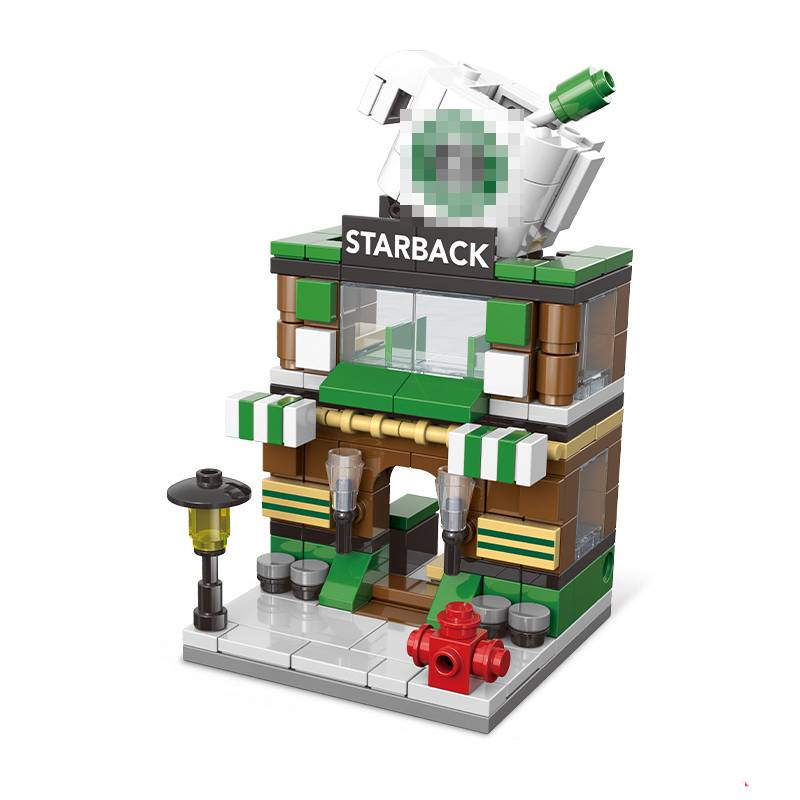 

Cream Building Ice Block City Street View Model Kid Multi Shape Puzzle Jigsaw коричневий