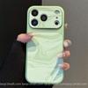 iPhone 17 Pro Max Velvet Water Ripple Texture Case, Large Window, Sticker Skin for Apple 16 Cover
