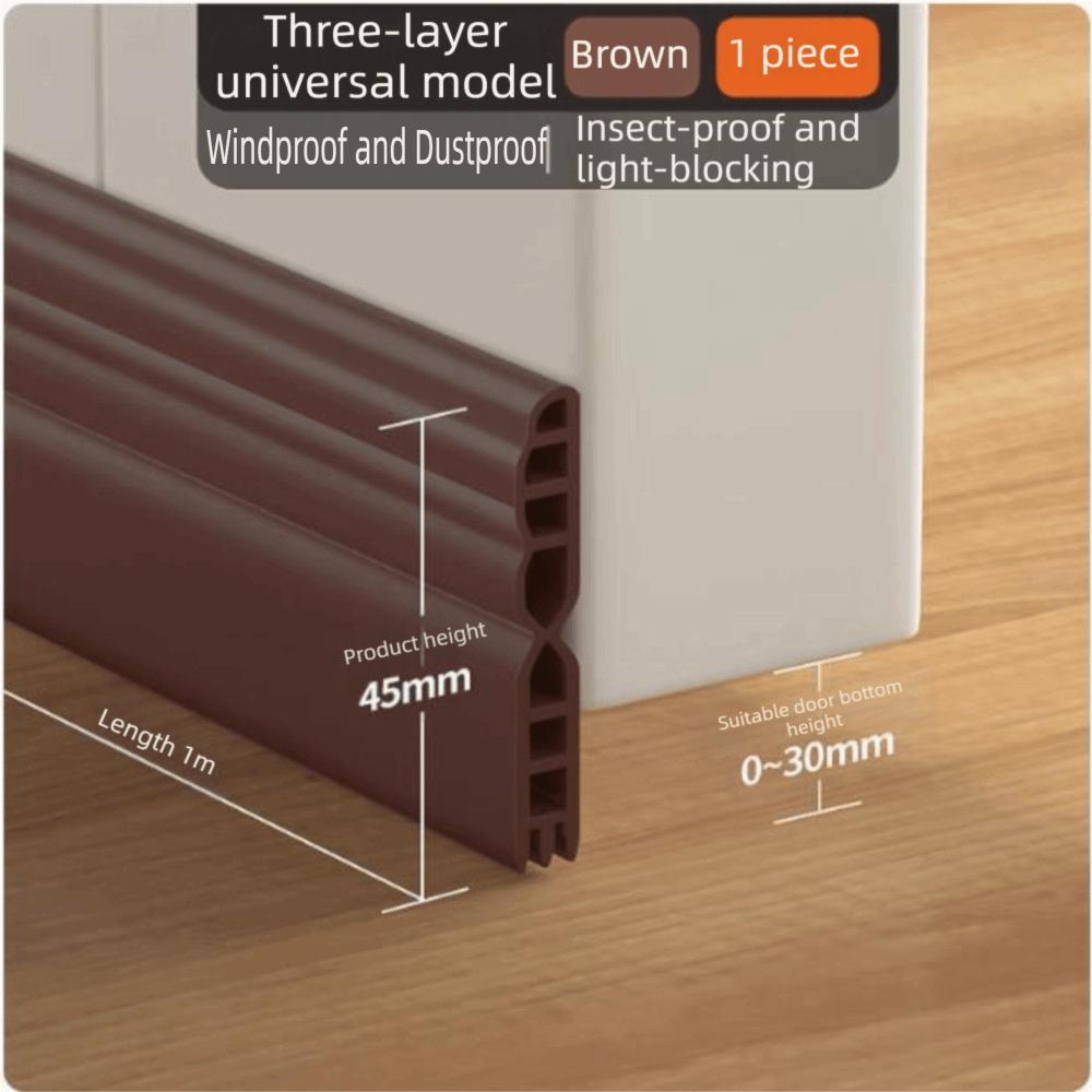 1M Door Bottom Sealing Strip Flexible Dustproof Under Door Draft Stopper Sealing Strip Sound Insulation Weatherstrip Draft Guard
