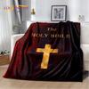 3D Pray Holy Bible Cross Jesus Soft Flannel Blanket for Bed Bedroom Sofa Picnic,Throw Blanket for Cover Outdoor Leisure Nap Gift