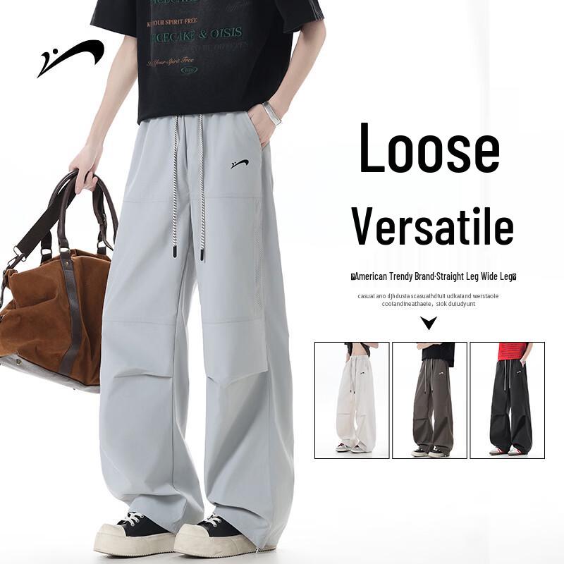 Guirenniao Men s American Style Loose Fit Casual Sport Pants 7XL