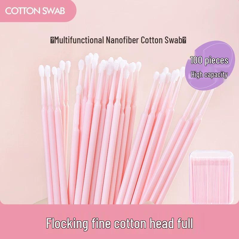 Multi-Functional Fine Tip Nano Cotton Swab for Makeup Correction & Eyelash Extension Clean-Up