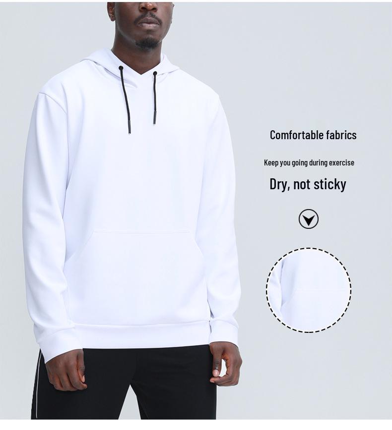 Men's Quick-Dry Hooded Sports Hoodie - Autumn/Winter, Long-Sleeve, Loose Fit, Plus Size