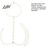Thin Body Chain Rhinestone Waterdrop Back Chain, Bridal Wedding Backless Dress Backdrop Women Waist Necklace, Adjustable Sexy Jewelry for Tassel