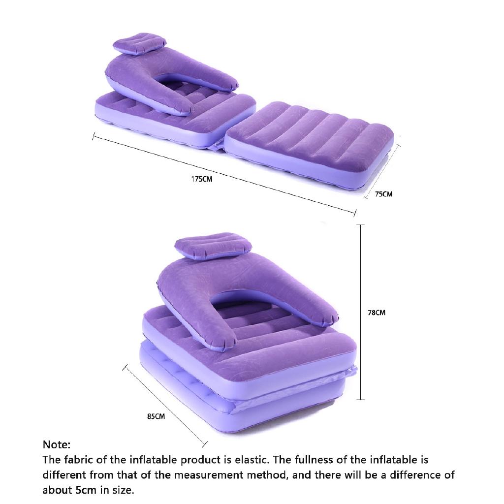 Light Waterproof Inflatable Lazy Sofa Camping Air Sleeping Bags Beach Lounge Home Office Chair Fast Folding With Air Pump