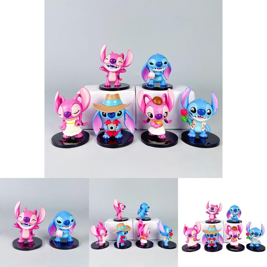 Stitch Pvc Figurine Collectible Toy With Assembly For Couple Gift
