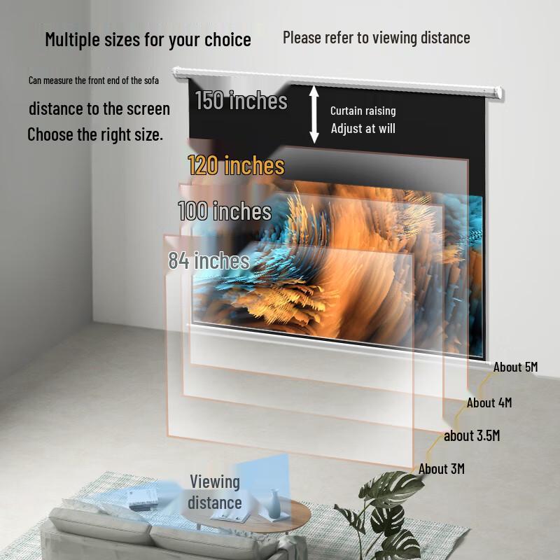 Deli 84-inch 4:3 Tripod Projection Screen