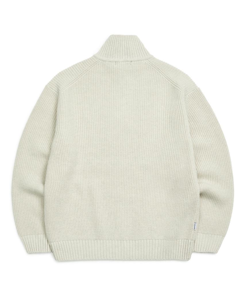 Mark Gonzales Angel Half-Zip Knit - Ivory