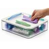 Plastic 4 in 1 Food Bag Storage Organizer for Sandwich Snack Gallon Quart Slider Bags Wall Mount or Drawer Fit 31.5x28x8cm White