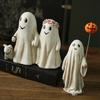 Halloween Ghost Figurine Decoration Resin Pumpkin Spooky Statue Home Ornaments Desktop Bookshelf Holiday Scene Ghost Props Decor