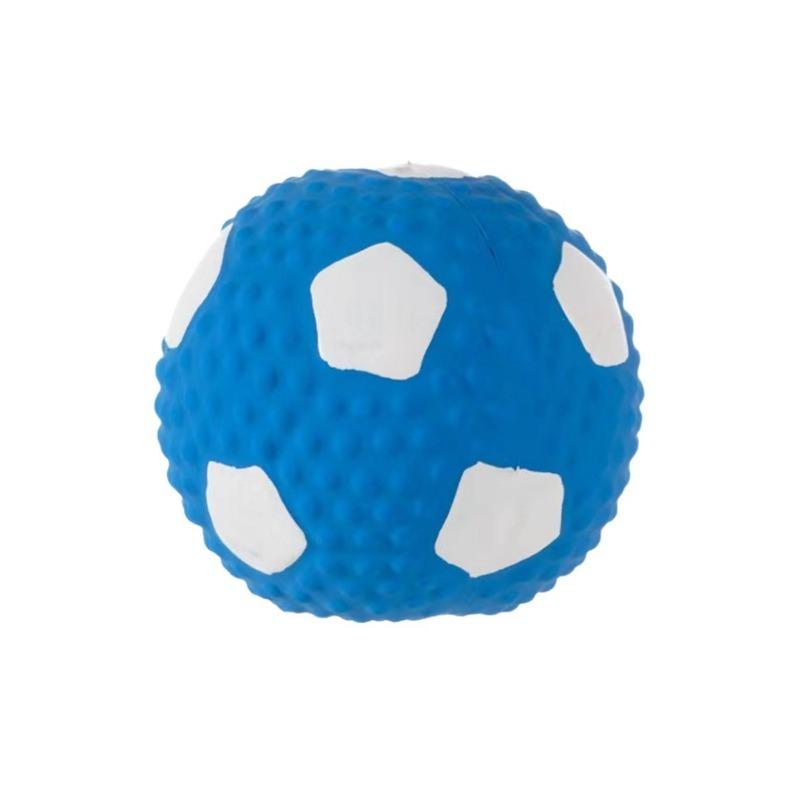 Latex Squeaky Football Dog Toy Textured Teeth Cleaning Chew Ball Interactive Pet Toy for Small Medium Dogs