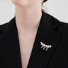 Women Brooch Sparkling Rhinestones Imitation Pearls Decor Suit Lapel Pin Sweaters Collars Hats Bags Coats Scarves Badge