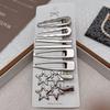 8Pcs/Set Duckbill Clip Girls Hairpins Metal Bangs Barrettes Retro Y2K Hair Clip Set  Women Girls