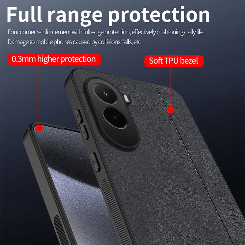 For POCO M7 4G Luxury Sheep Nappa Leather Skin Phone Case for Xiaomi POCO M7 M 7 Shockproof Drop-resistant Full Protect Cover