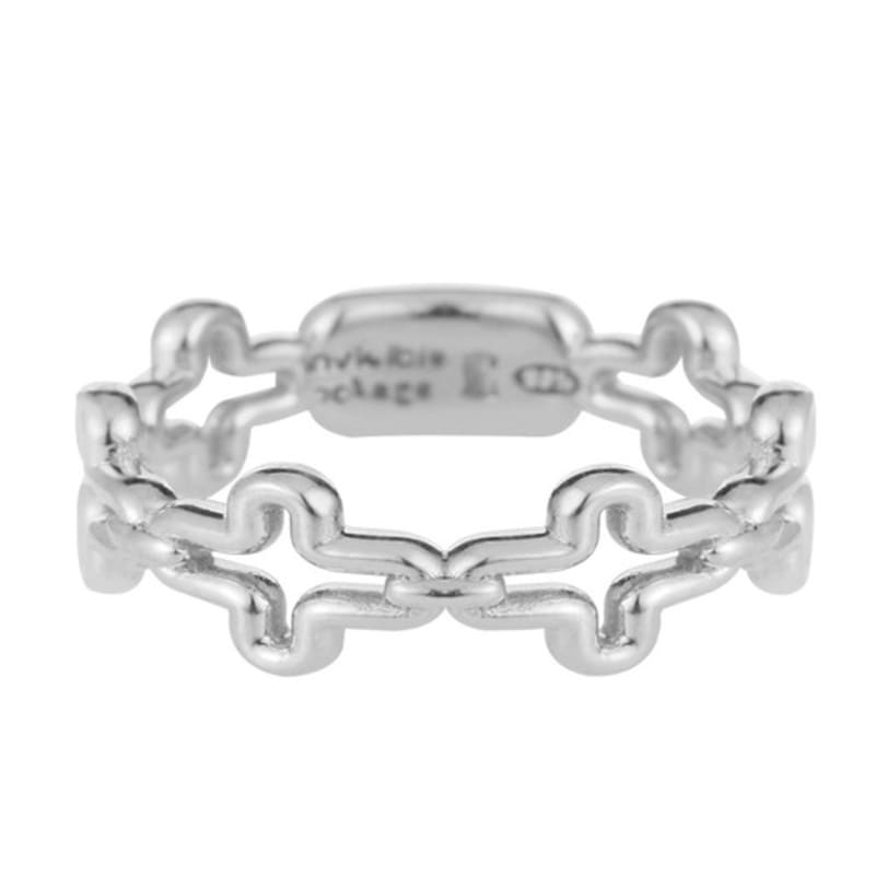 Invisible collage HUG PATTERN RING_SILVER
