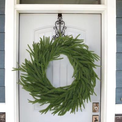Simulation Rattan Christmas Decoration Pine Needle Wreath Soft Glue Feel Christmas Rattan Simulation Green Plant Home Decoration