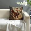 Double Sided Modern Dinosaur And Jesus Design Soft Throw Pillow Cover For Bed Sofa And Lounge Chair Home Decoration