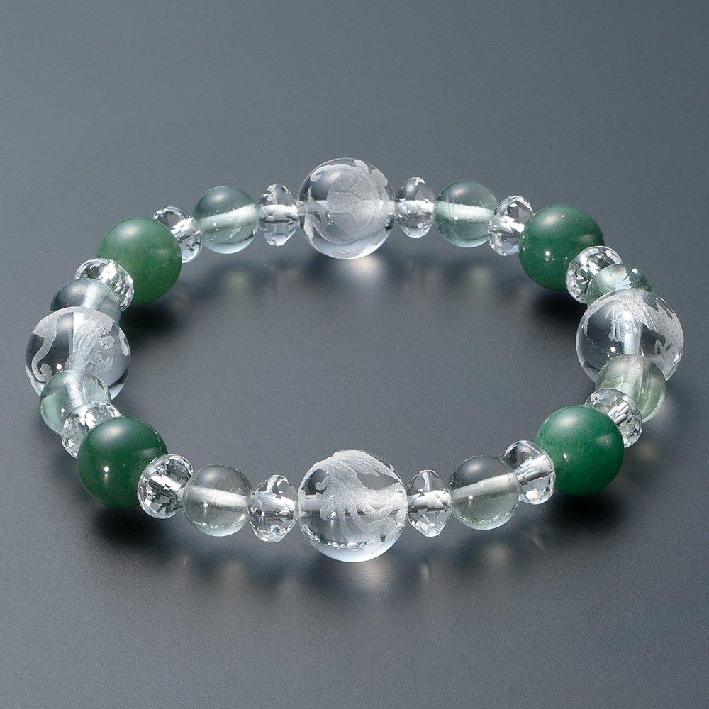 Buddhist altar shop Takita Shoten Special bracelet prayer beads Four Gods Bracelet Indian jade and fluorite Inner circumference Prayer beads prayer
