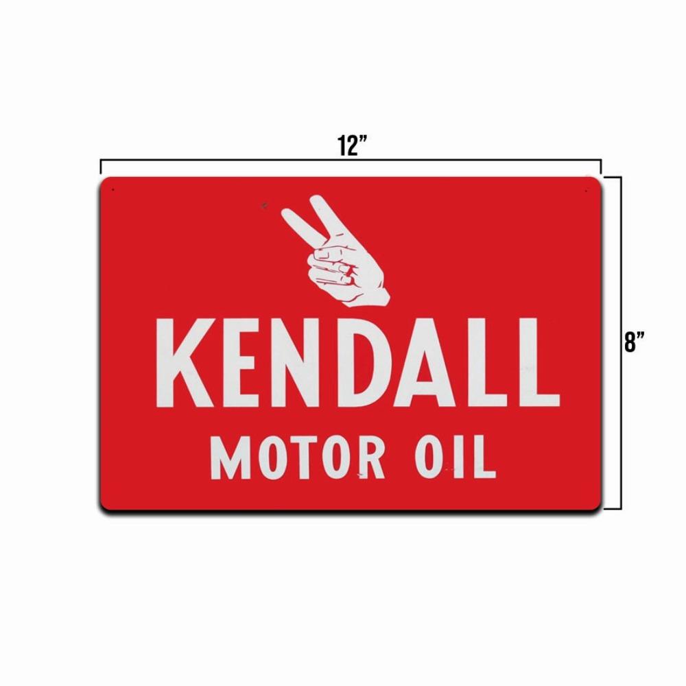 Blechschild Kendall Öl Gas Rustikales Tankstellen Metallschild Dekor Garage Autowerkstatt
