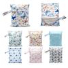 Compact & Lightweight Baby Diaper Bag Cute Cartoon Print Wet Dry Nappy Storage Bag with Handle for Fashionable Parents