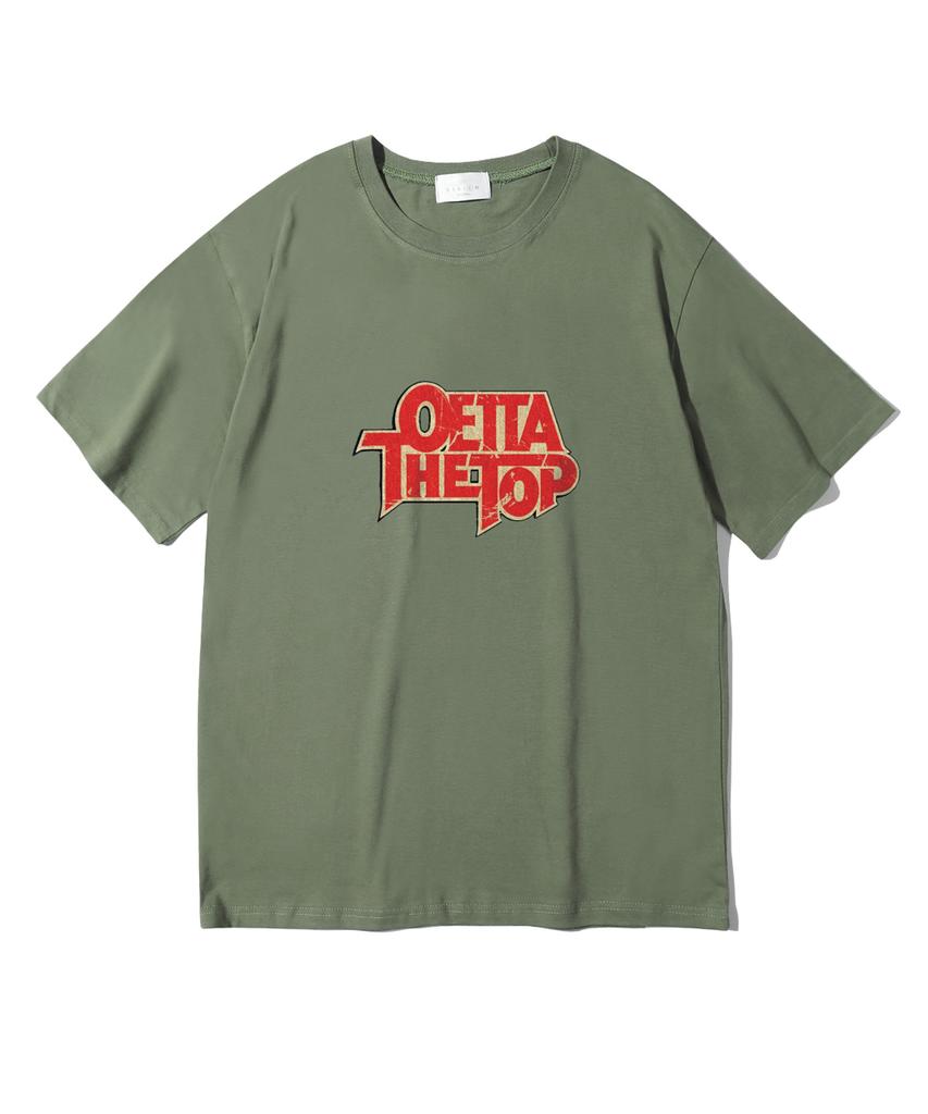 Oeta Top Double Cotton Oversized Short Sleeve T-Shirt Ots26029(8 Colors) (Type A)
