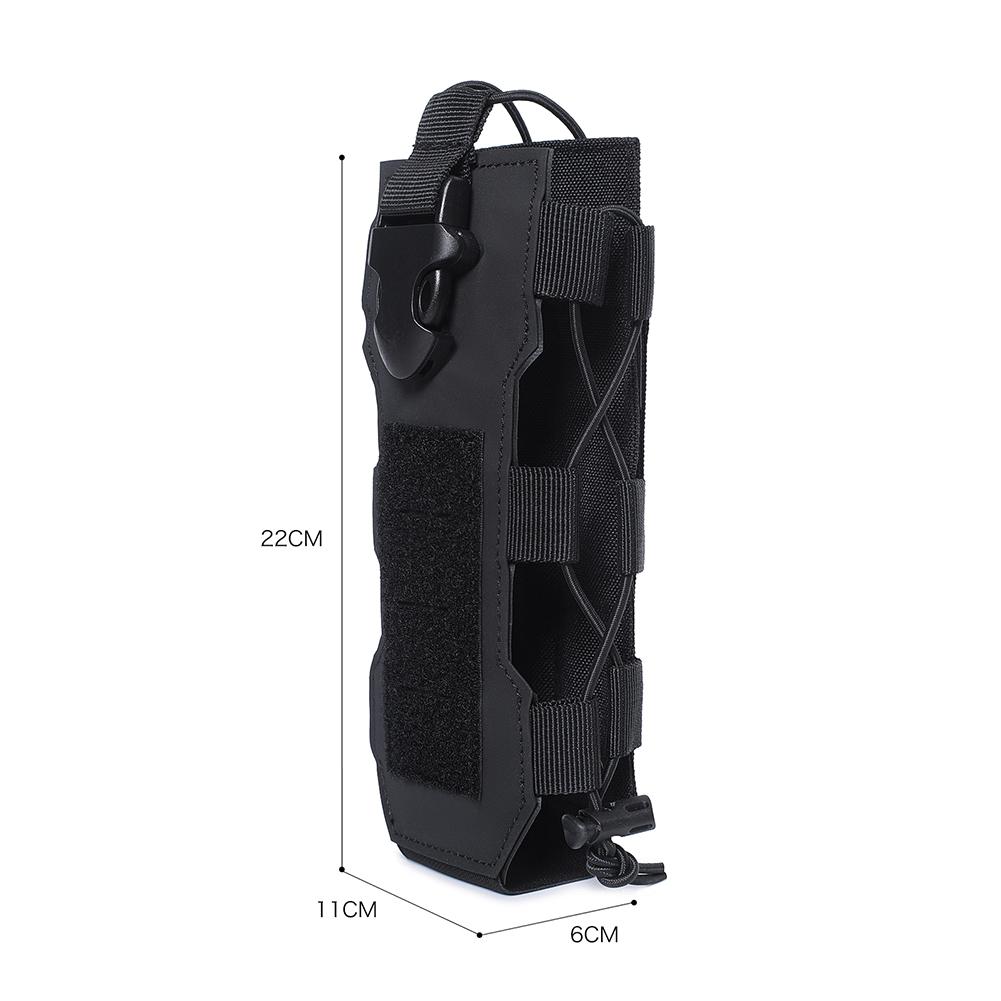 1pc Versatile Molle Water Bottle Bag for Outdoor Travel Backpacking Drawstring Bottle Kettle Holder Carrier Pouch