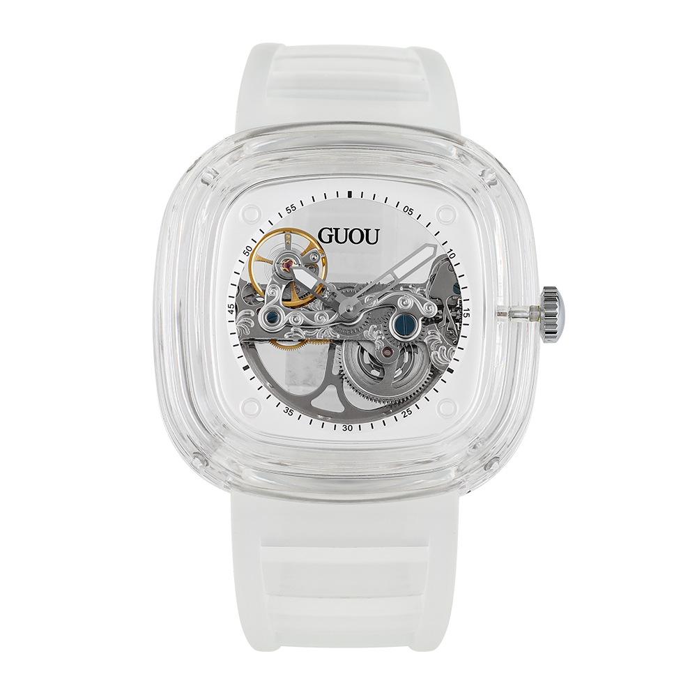 Новый модный прозрачный дизайн квадратный темпераментный силиконовый пояс легкий роскошный нишевый женский трендовый станок