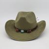 Cappello Western da Cowboy Transfrontaliero Vendita all'Ingrosso Calda Stile Etnico Cappello a Cilindro Tibetano Prateria Ciclismo Vacanza Parasole Cappello Protezione Solare