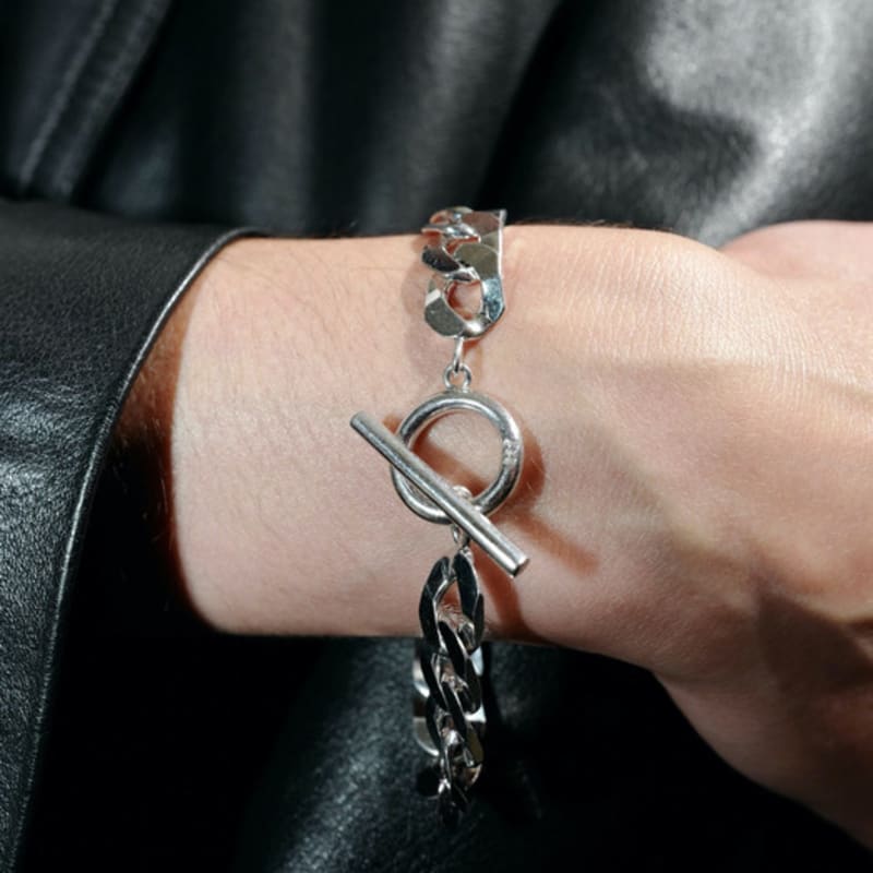 FurFur LARGE TOGGLE BAR SILVER 925 BRACELET