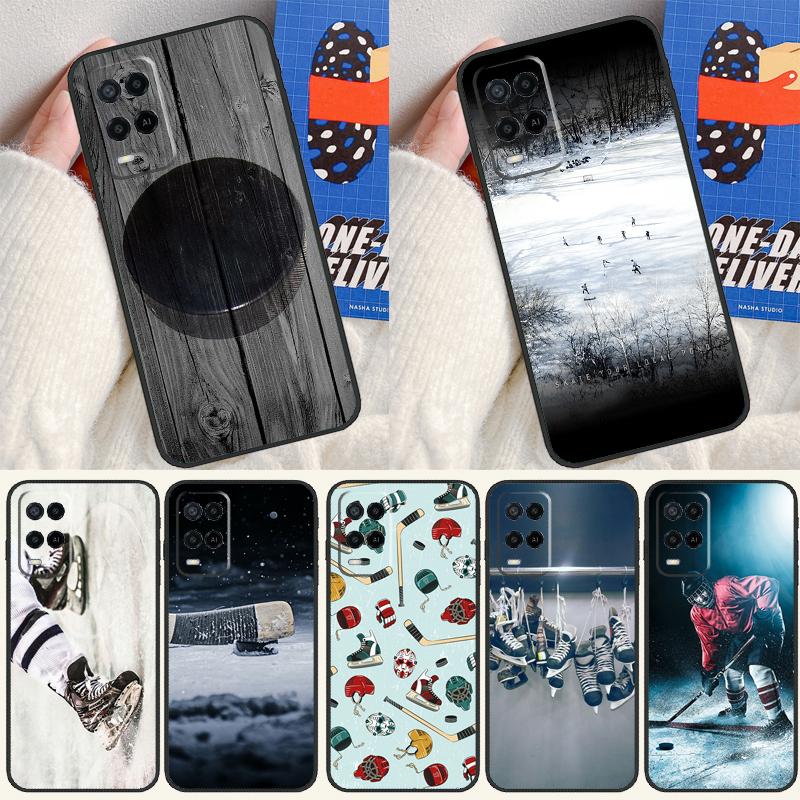 Ice Hockey Sport For Oppo A17 A77 A60 A74 A94 A54 A18 A38 A58 A78 A98 A40 A80 A16 A76 A96 A15 A57S Phone Case