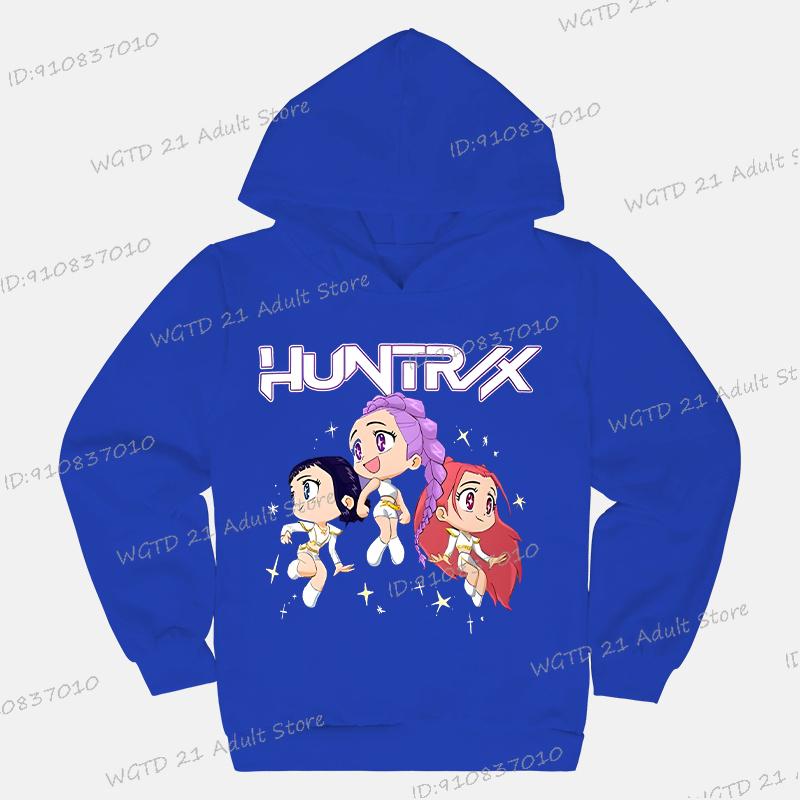KPop Demon Hunters Graphic Hoodie Children Spring Autumn Cartoon Hooded Funny KPop Demon Hunters Boys Girls Tracksuits