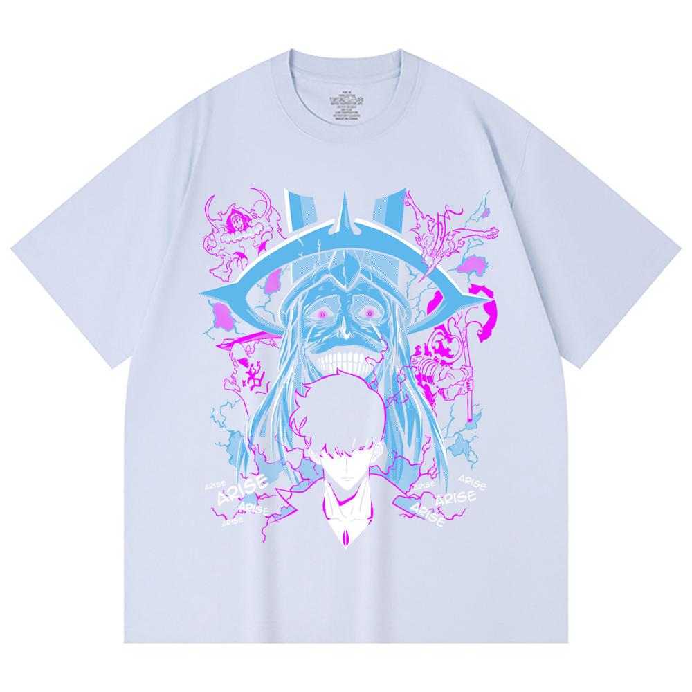 230 Gsm 100% Cotton Solo Leveling V21 Print Unisex Heavy Cotton T Shirt