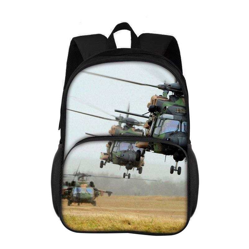 Helikopteres új, kerek elejű, nagy kapacitású, mechanikus nyomtatású hátizsák a legjobb születésnapi ajándék iskolás fiúknak és lányoknak