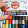 64Roll Sewing Thread Tool Set with Scissor Crochet Hook and Needle Multicolor Random Ship Household Handmade Sewing Accessories
