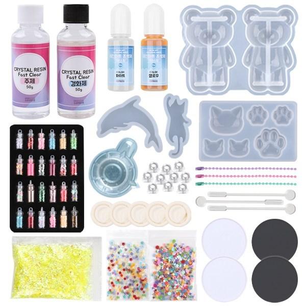 

Сертифицированный по безопасности набор для рукоделия из смолы Aurora Decoden Experience A, разноцветные популярные корейские игрушки