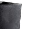 Set of Large Modern Black Concrete Flower Pots 3 Pcs